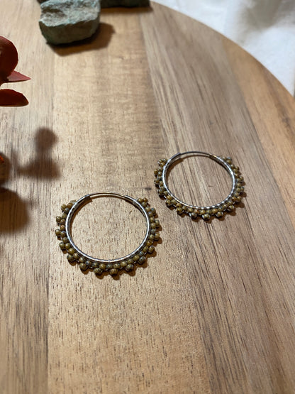 Crown of Thorns Hoop Earrings