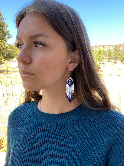 Fringe Beaded Earrings