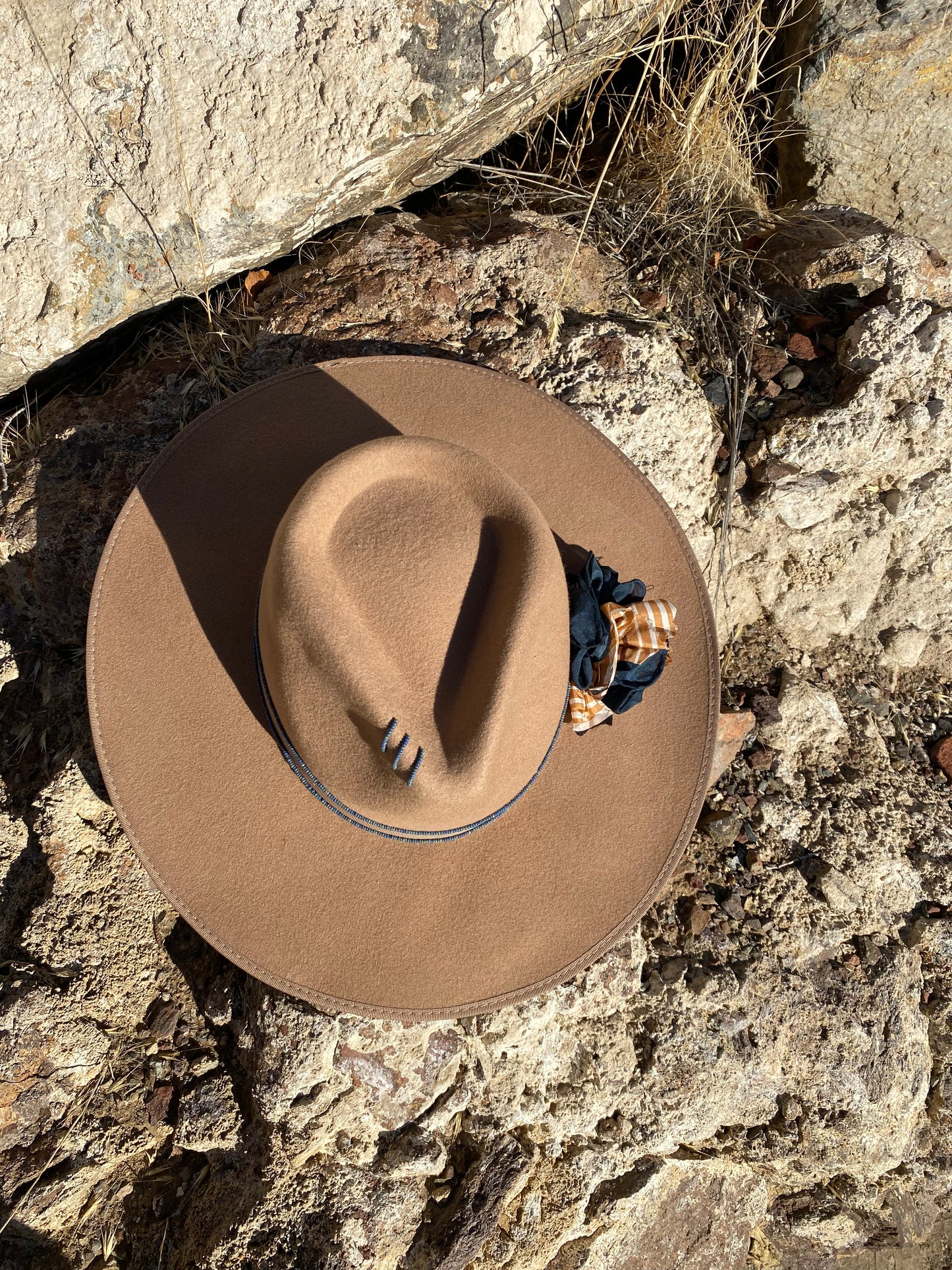 Beaded Flat Brim Hat