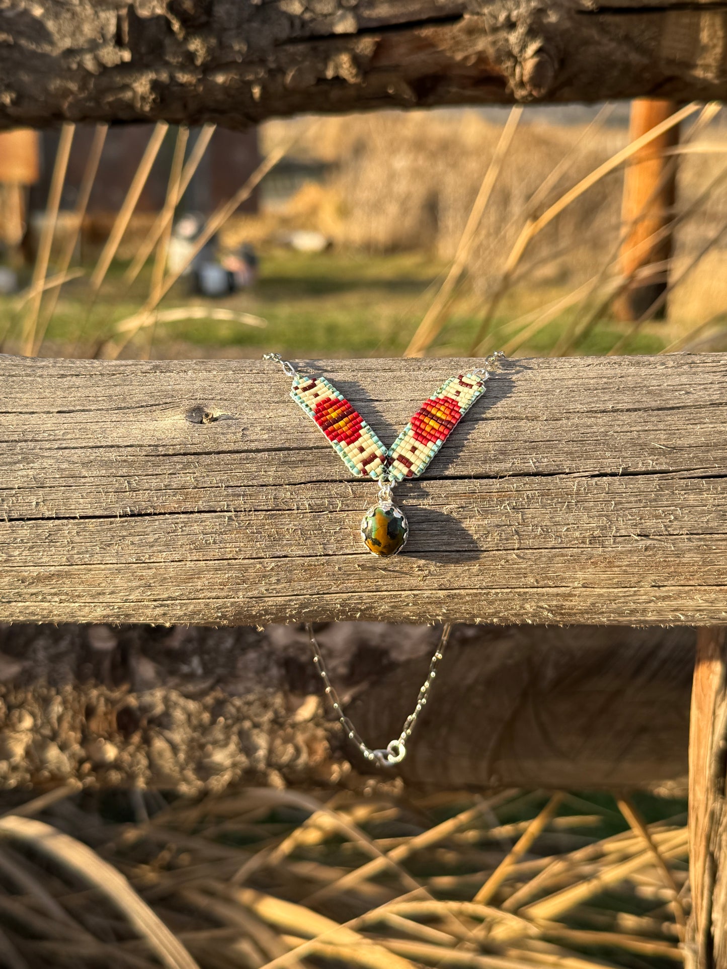 #5 Mini Breast Collar Necklace -Kingman Turquoise