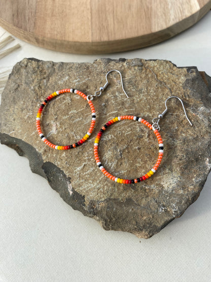 Pearl Orange mini calico hoops