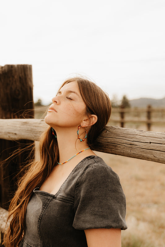 Sunrise Hoops Western Earrings