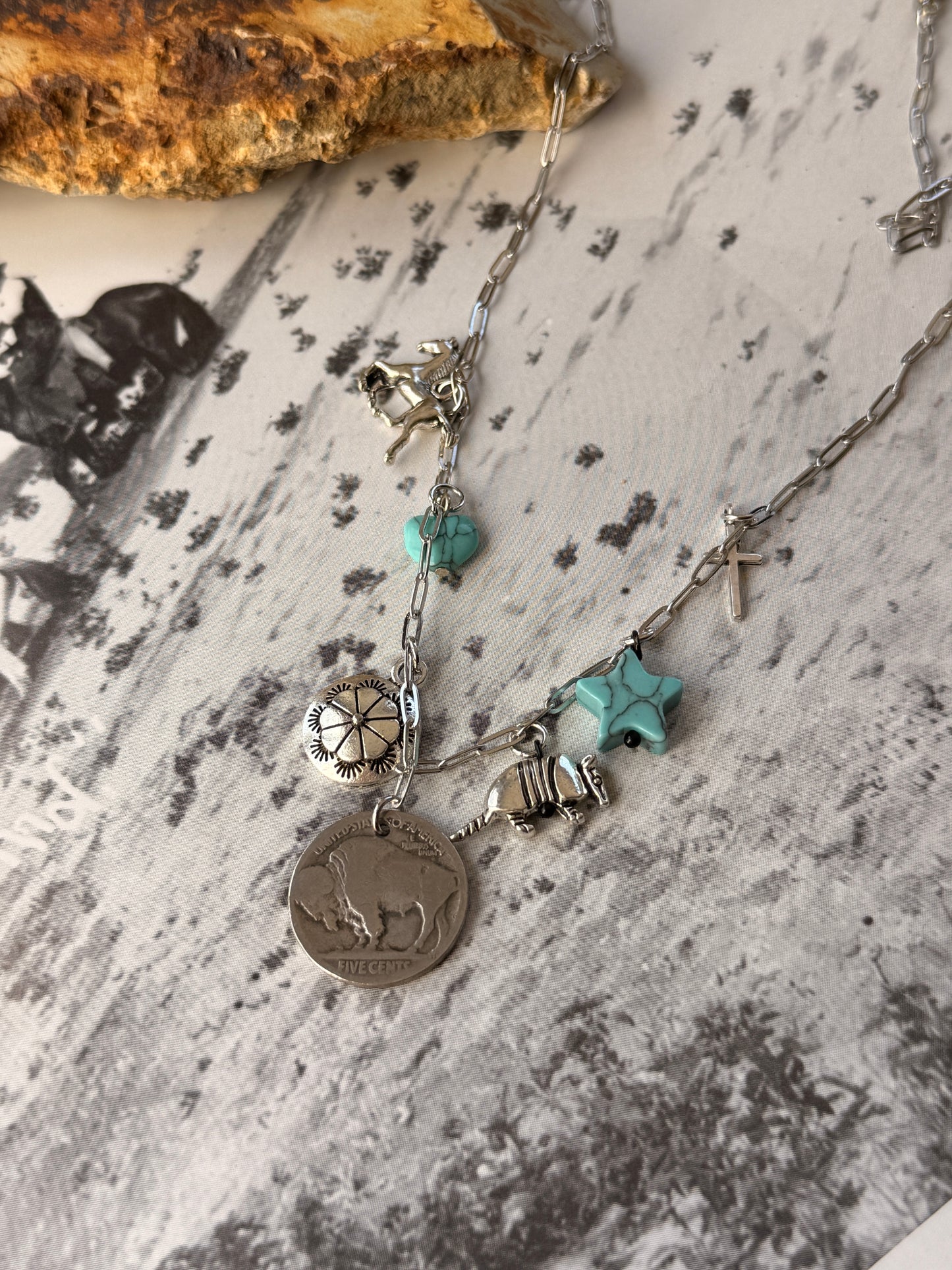 Buffalo Nickel Charm necklace