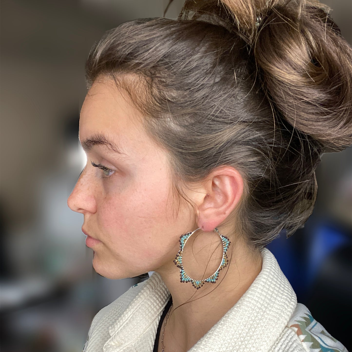 Neutral Hoop Earrings