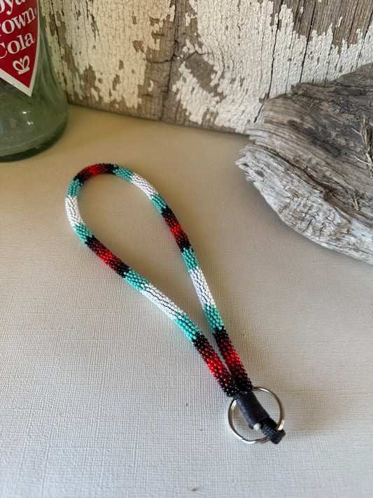 The Firecraker 🍒⚡️ Beaded Keychain