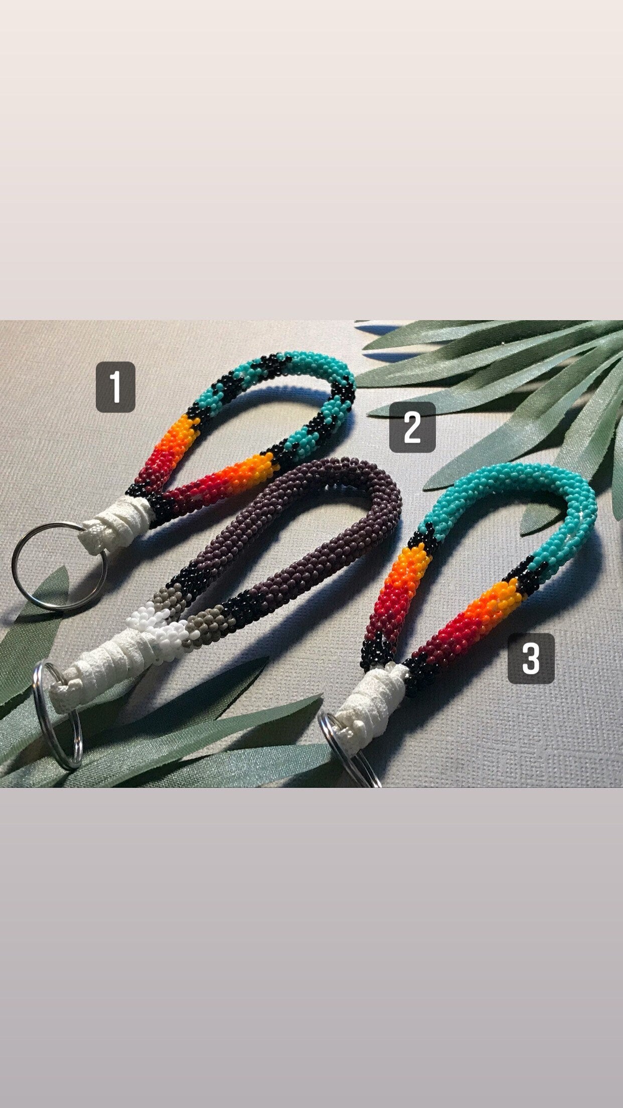 The Foxtail Beaded Keychain