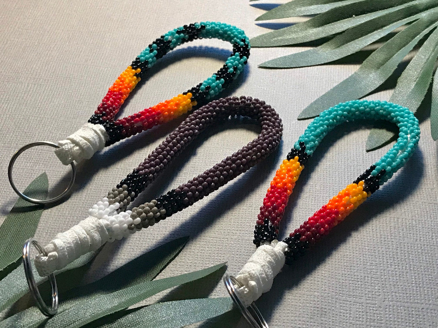 The Foxtail Beaded Keychain