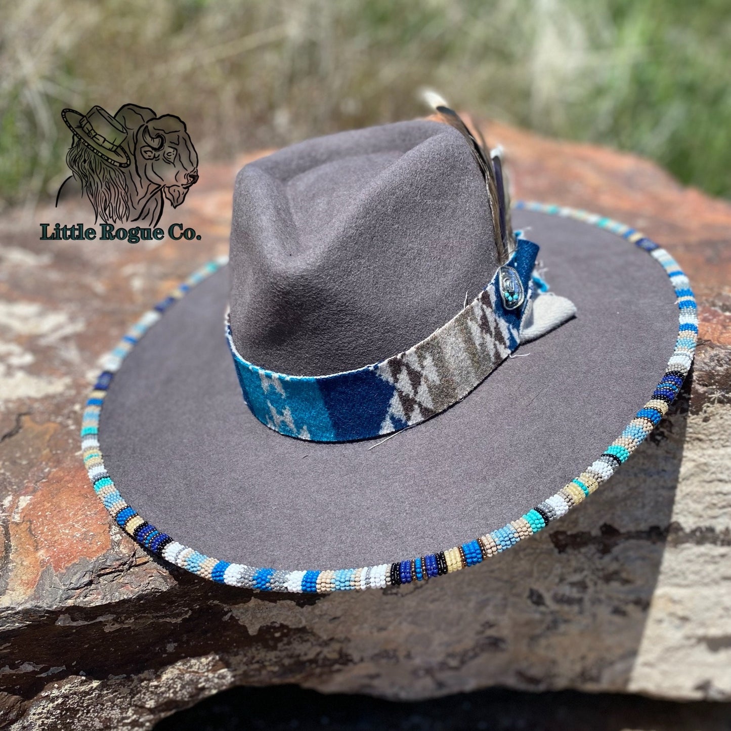 Little Rogue x 23+ Collab Beaded Flat Brim Hat