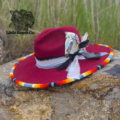 Little Rogue x 23+ Collab Beaded Flat Brim Hat