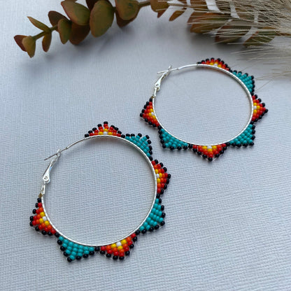 Sunrise Hoops Western Earrings